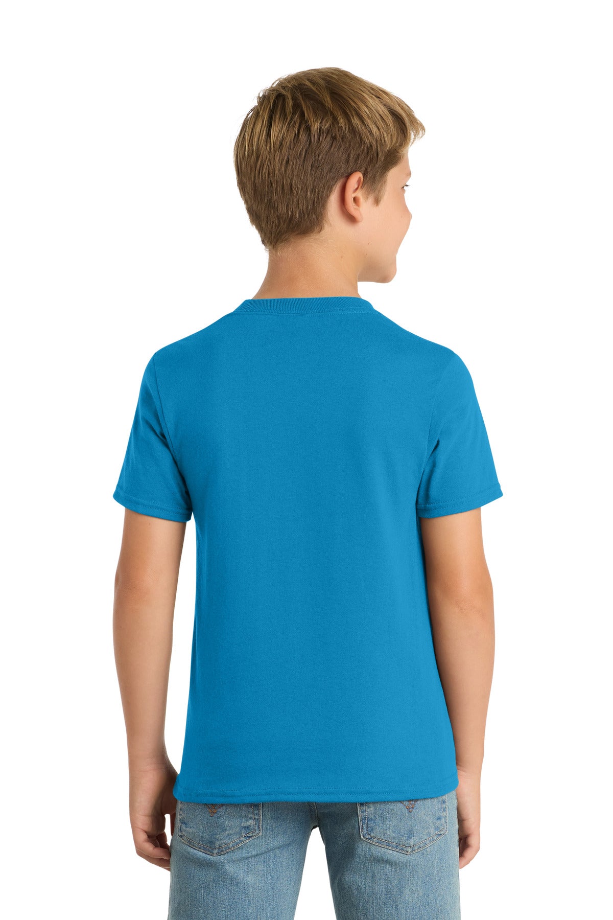 Custom Embroidered Port & Co T-Shirts  in Sapphire