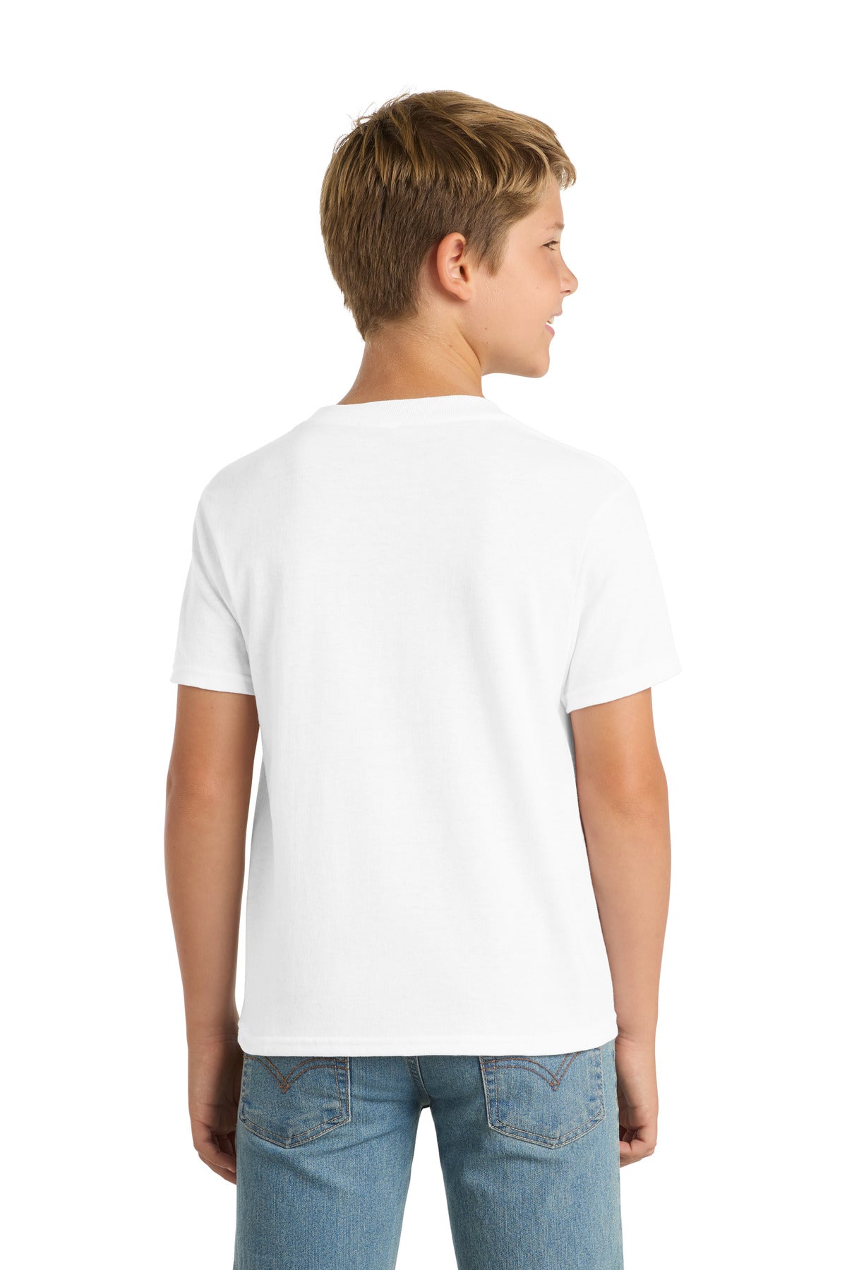 Custom Embroidered Port & Co T-Shirts  in White
