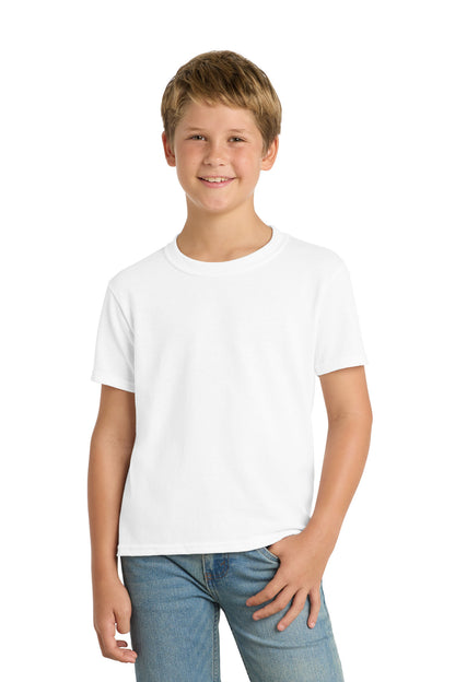 Custom Embroidered Port & Co T-Shirts  in White