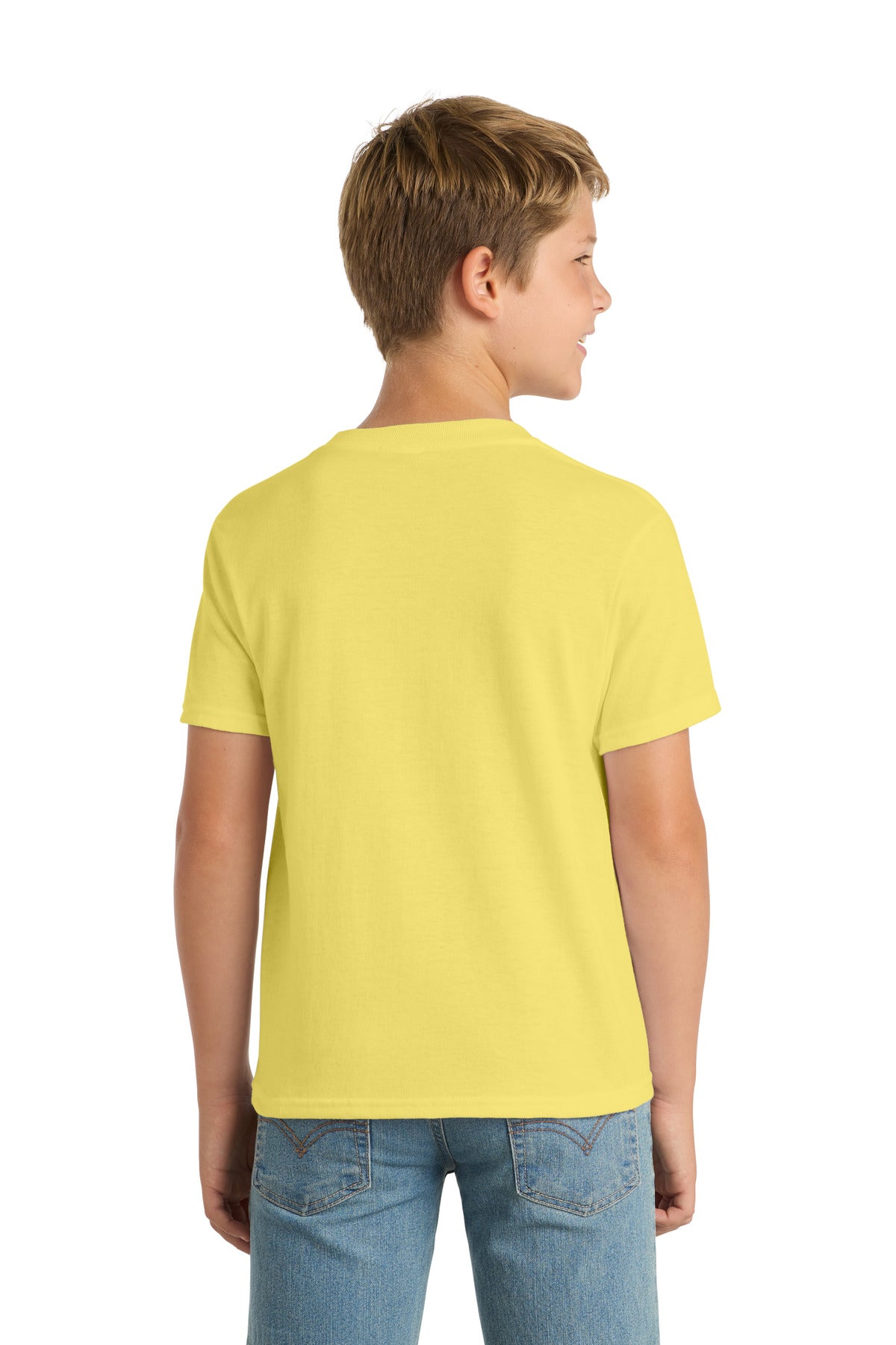 Custom Embroidered Port & Co T-Shirts  in Yellow