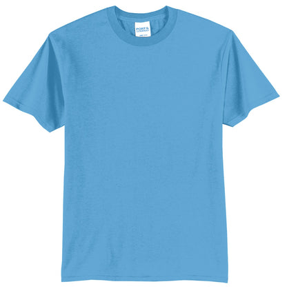 Custom Embroidered Port & Co T-Shirts  in Aquatic Blue