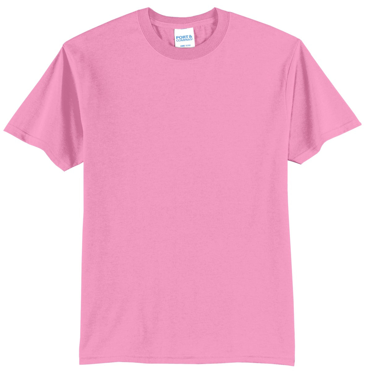 Port & Company - Core Blend Tee.  PC55 Candy Pink