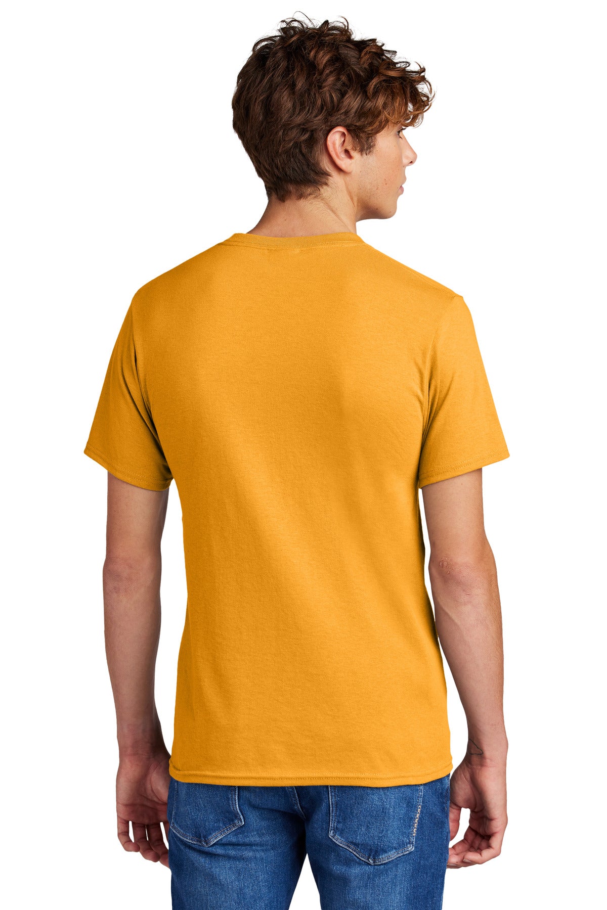 Custom Embroidered Port & Company - Core Blend Tee.  PC55,Gold