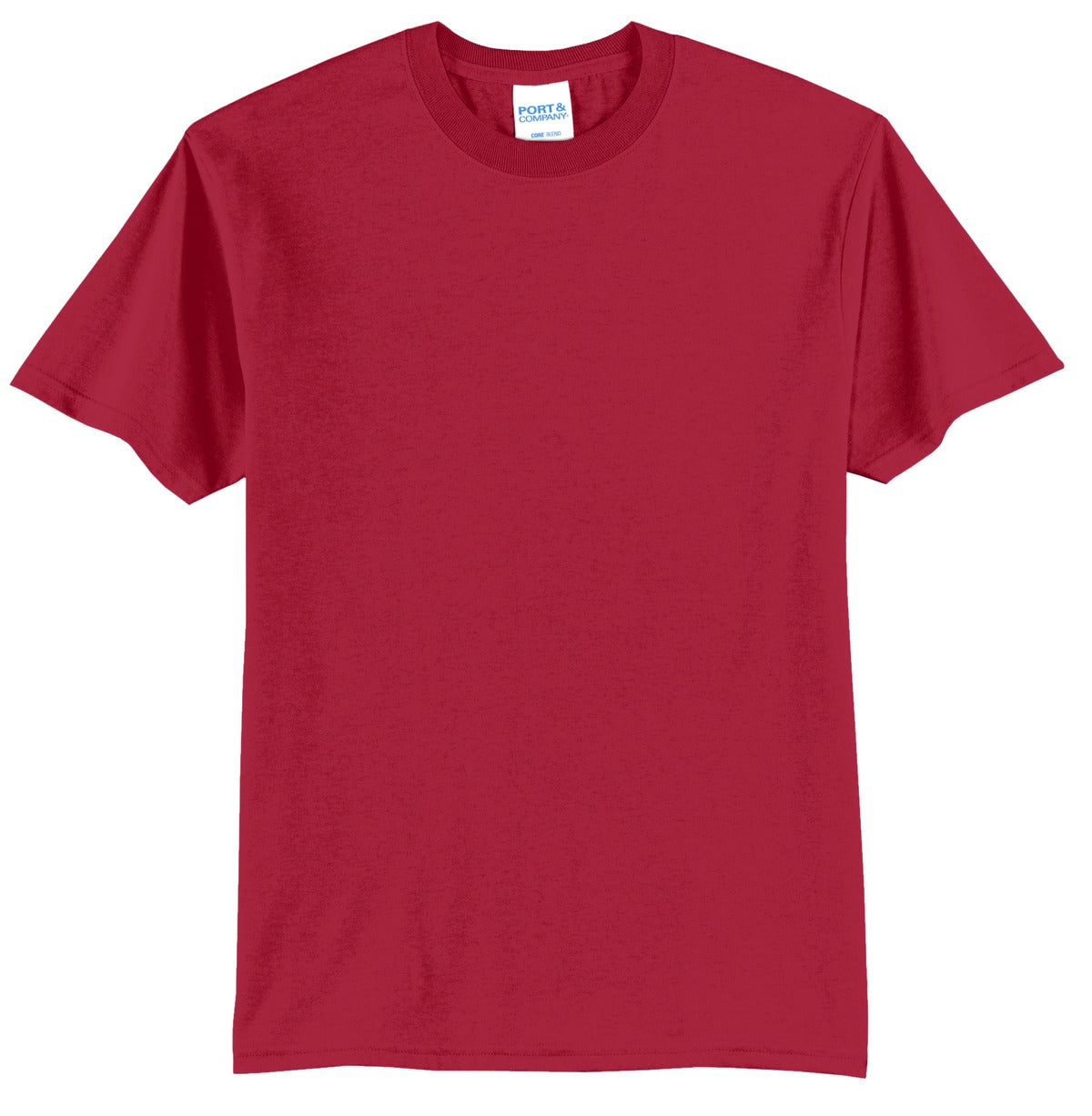 Port & Company Tall Core Blend Tee. PC55T Red