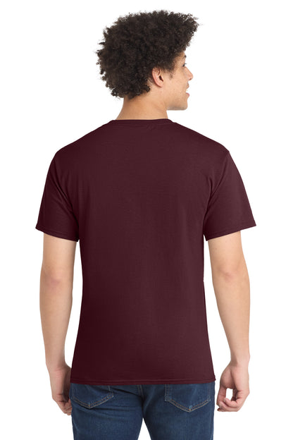 Custom Embroidered Port & Co T-Shirts  in Athletic Maroon