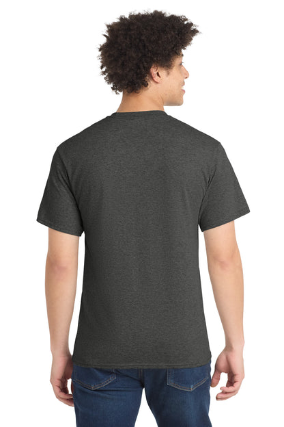 Custom Embroidered Port & Co T-Shirts  in Black Heather