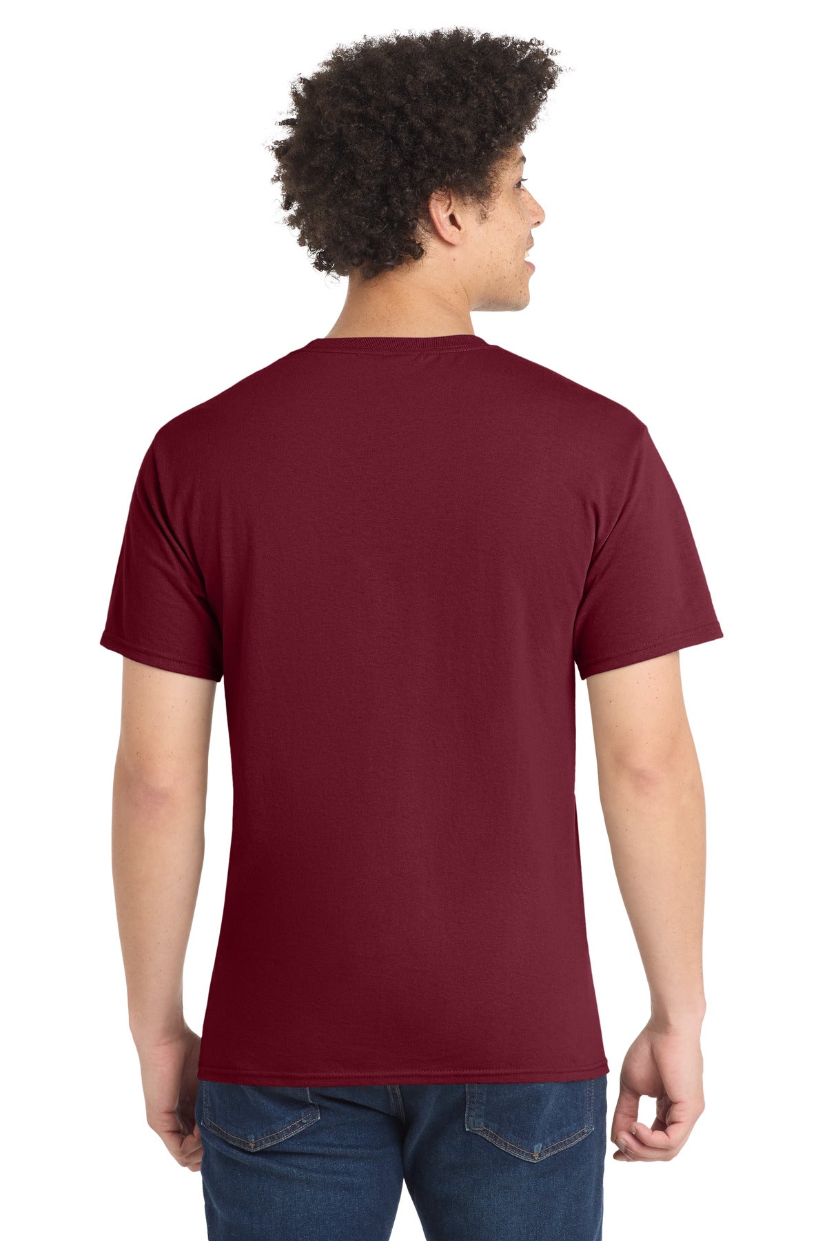 Custom Embroidered Port & Co T-Shirts  in Cardinal