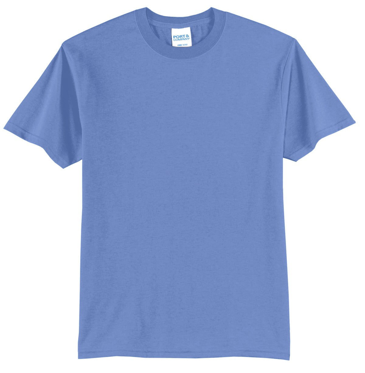 Custom Embroidered Port & Co T-Shirts  in Carolina Blue