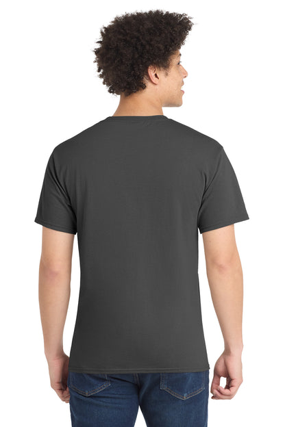 Custom Embroidered Port & Co T-Shirts  in Charcoal
