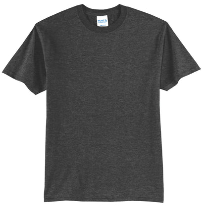 Custom Embroidered Port & Co T-Shirts  in Dark Heather Grey