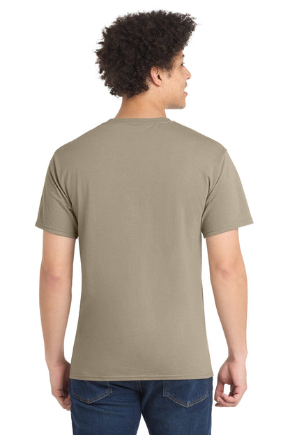 Custom Embroidered Port & Co T-Shirts  in Desert Sand