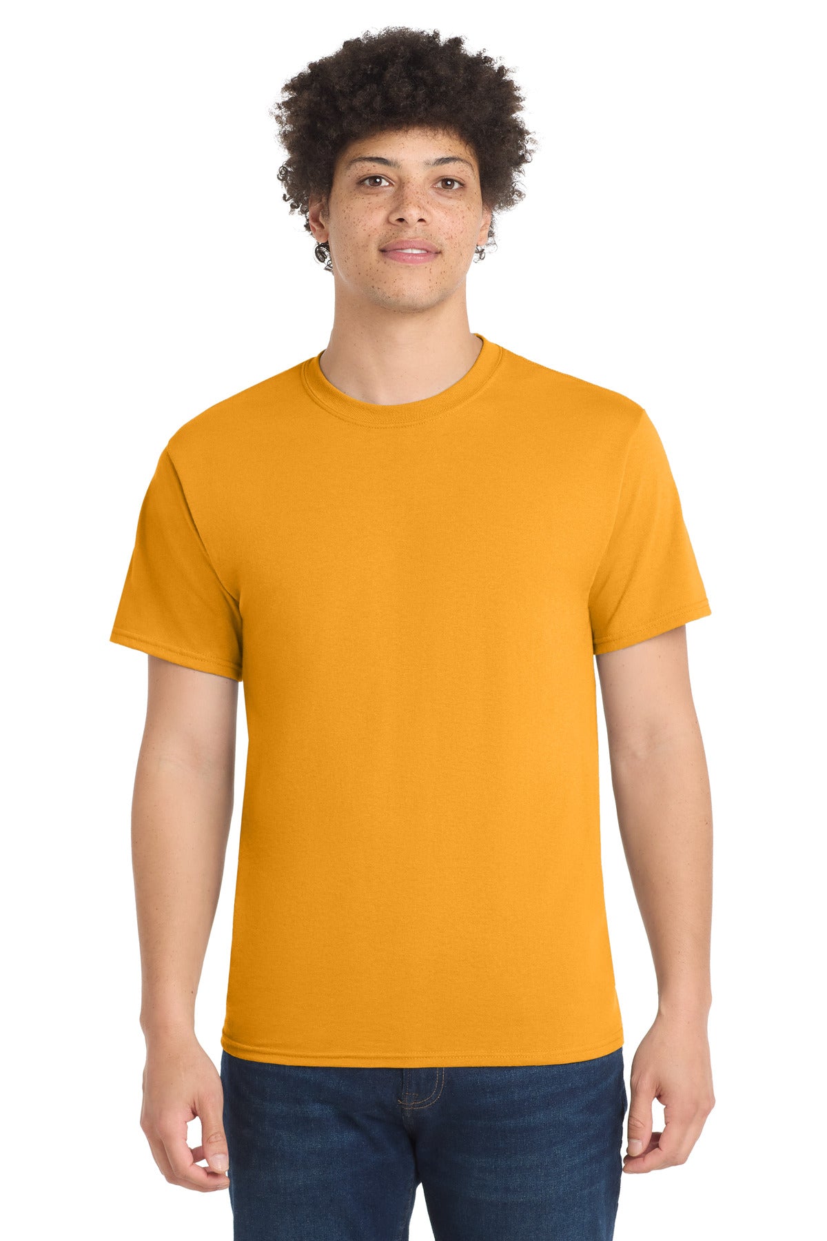Custom Embroidered Port & Co T-Shirts  in Gold