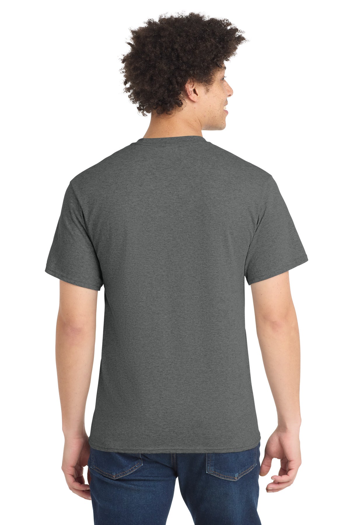 Custom Embroidered Port & Co T-Shirts  in Graphite Heather