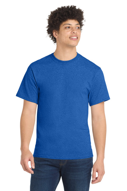 Custom Embroidered Port & Co T-Shirts  in Heather Royal