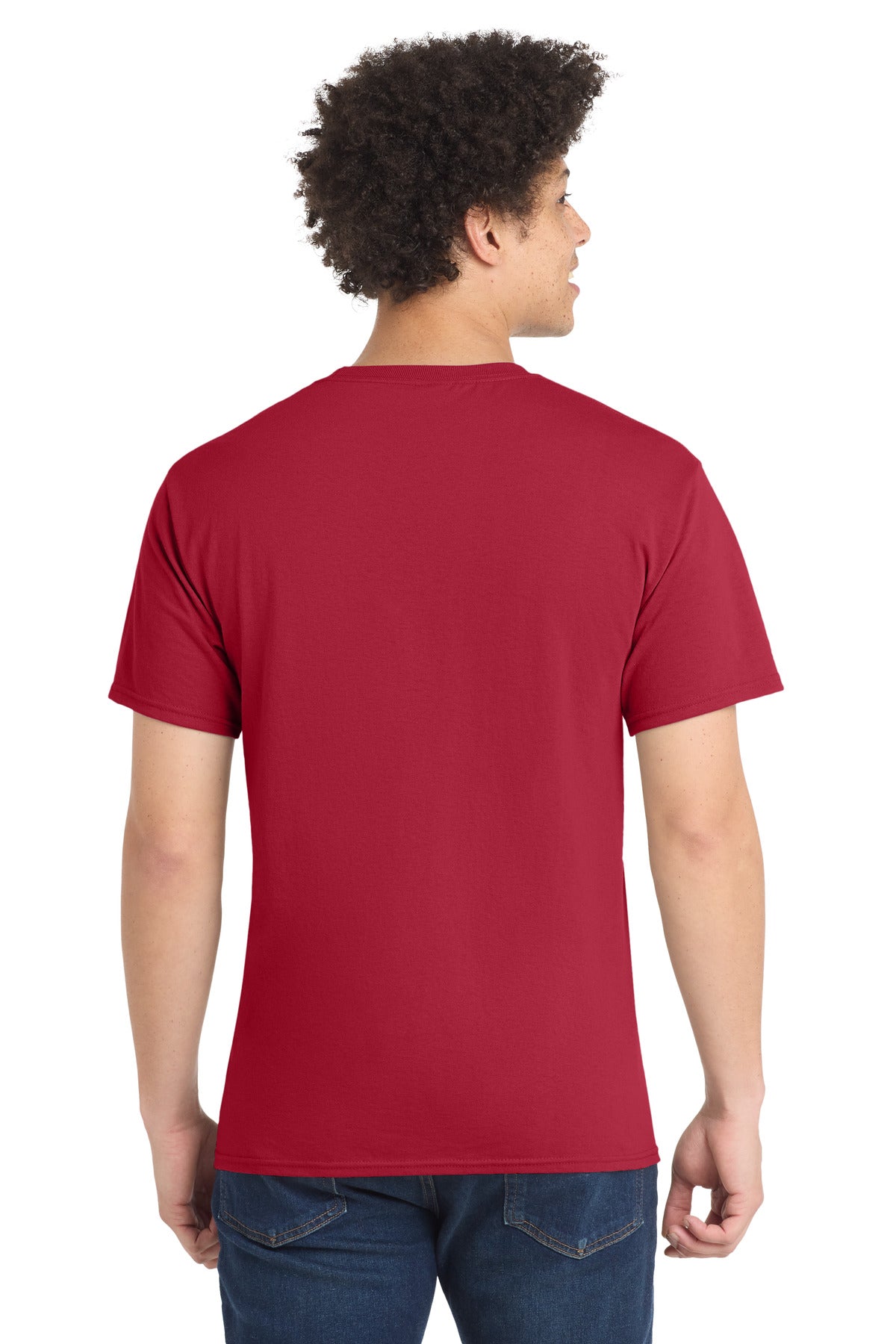 Custom Embroidered Port & Co T-Shirts  in Red