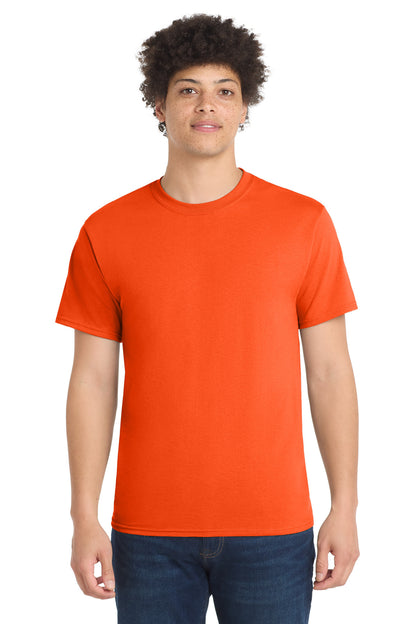 Custom Embroidered Port & Co T-Shirts  in Safety Orange