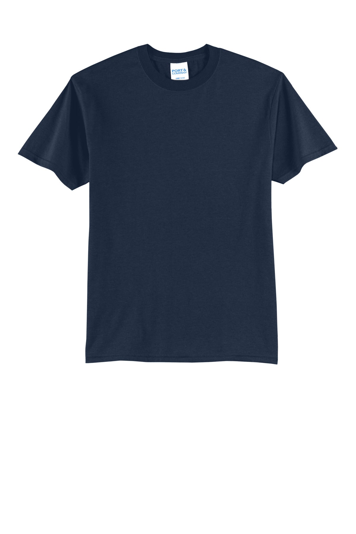 Custom Embroidered Port & Co T-Shirts  in True Navy