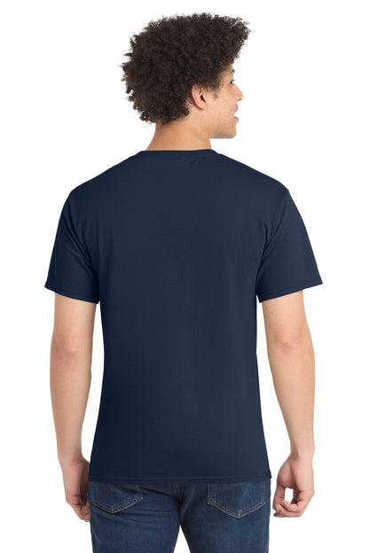Custom Embroidered Port & Co T-Shirts  in True Navy