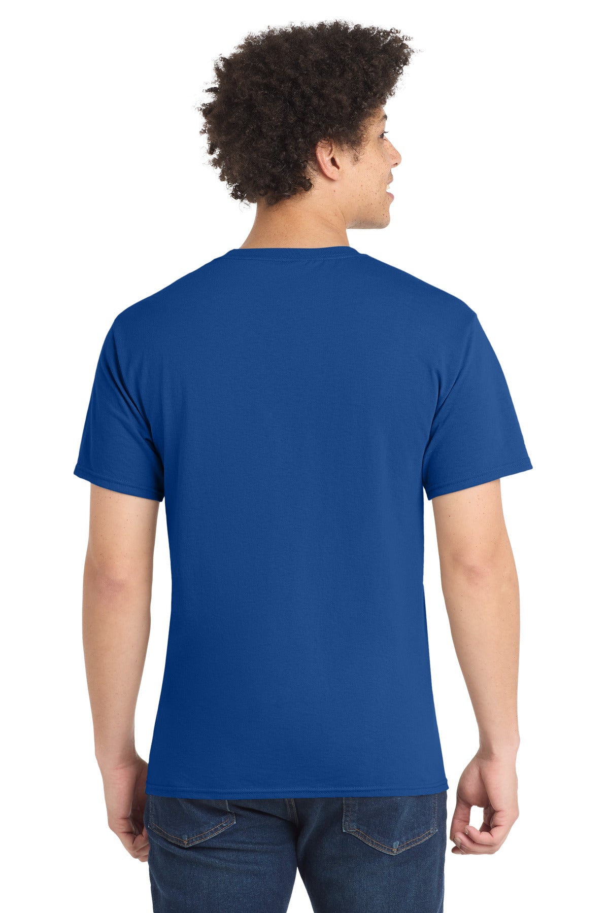 Custom Embroidered Port & Co T-Shirts  in True Royal