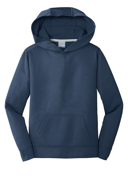 Port & CompanyYouth Performance Fleece Pullover Hooded Sweatshirt. PC590YH