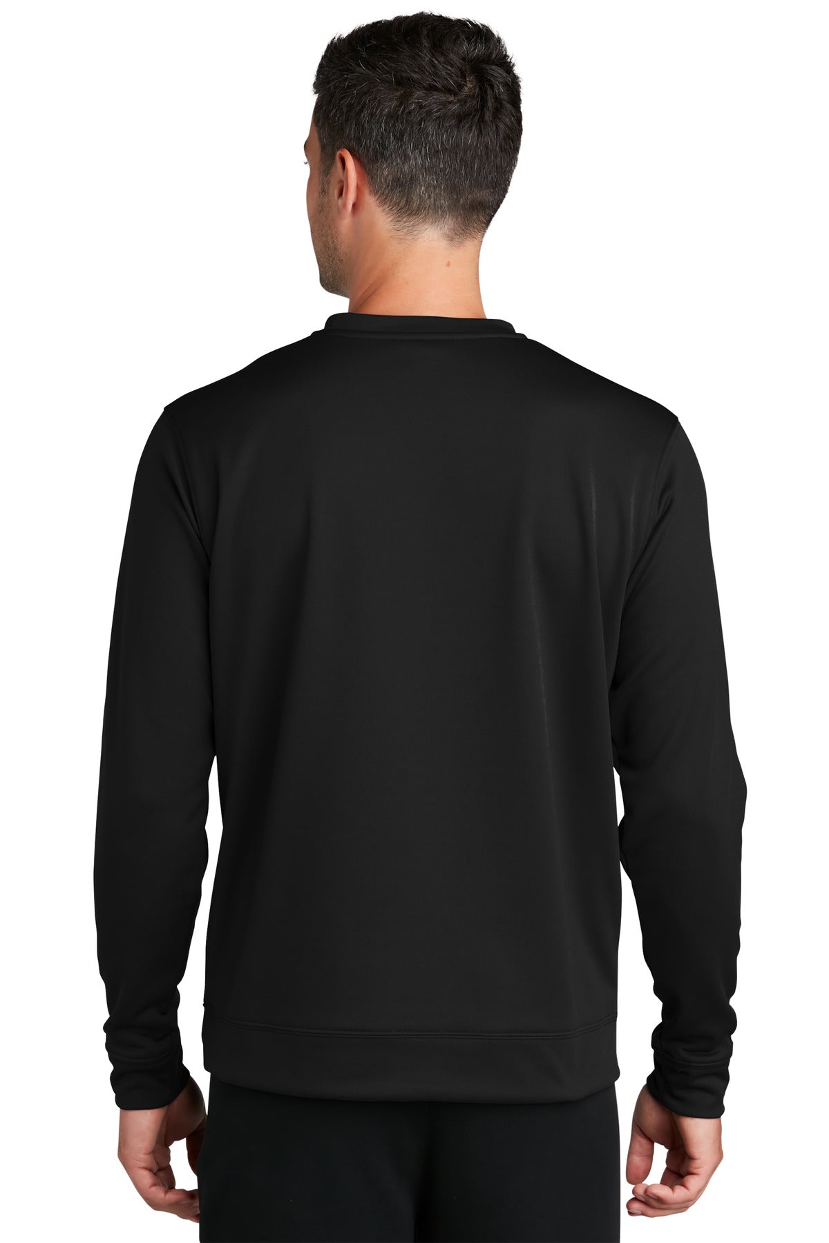 Custom Embroidered Port & CompanyPerformance Fleece Crewneck Sweatshirt. PC590,Jet Black