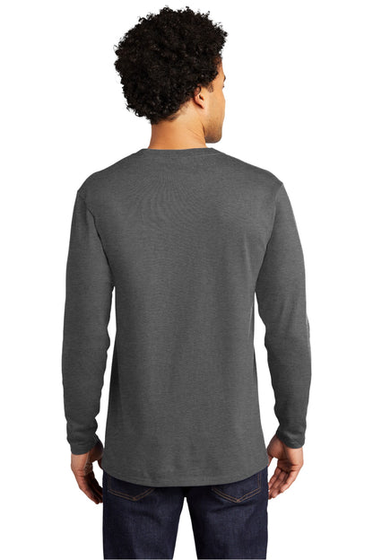 Custom Embroidered Port & Company Long Sleeve Bouncer Tee PC600LS,Dark Heather Grey
