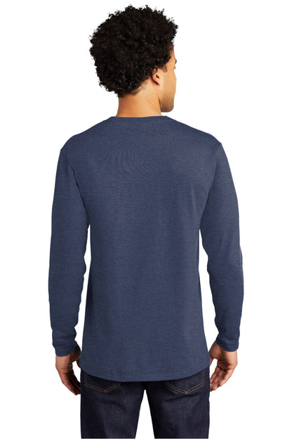Custom Embroidered Port & Company Long Sleeve Bouncer Tee PC600LS,Team Navy Heather