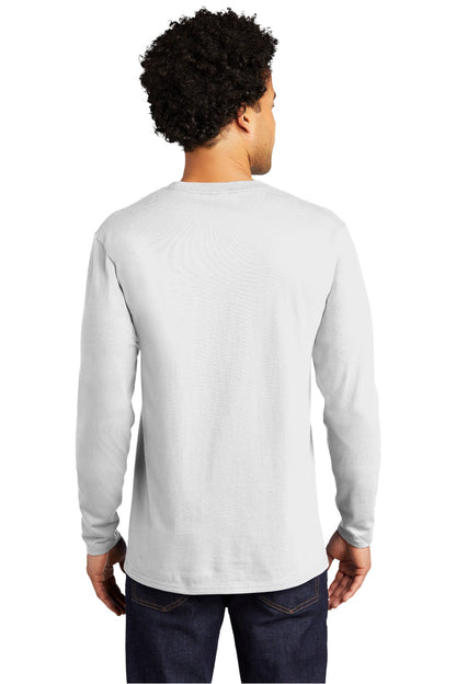 Custom Embroidered Port & Company Long Sleeve Bouncer Tee PC600LS,White