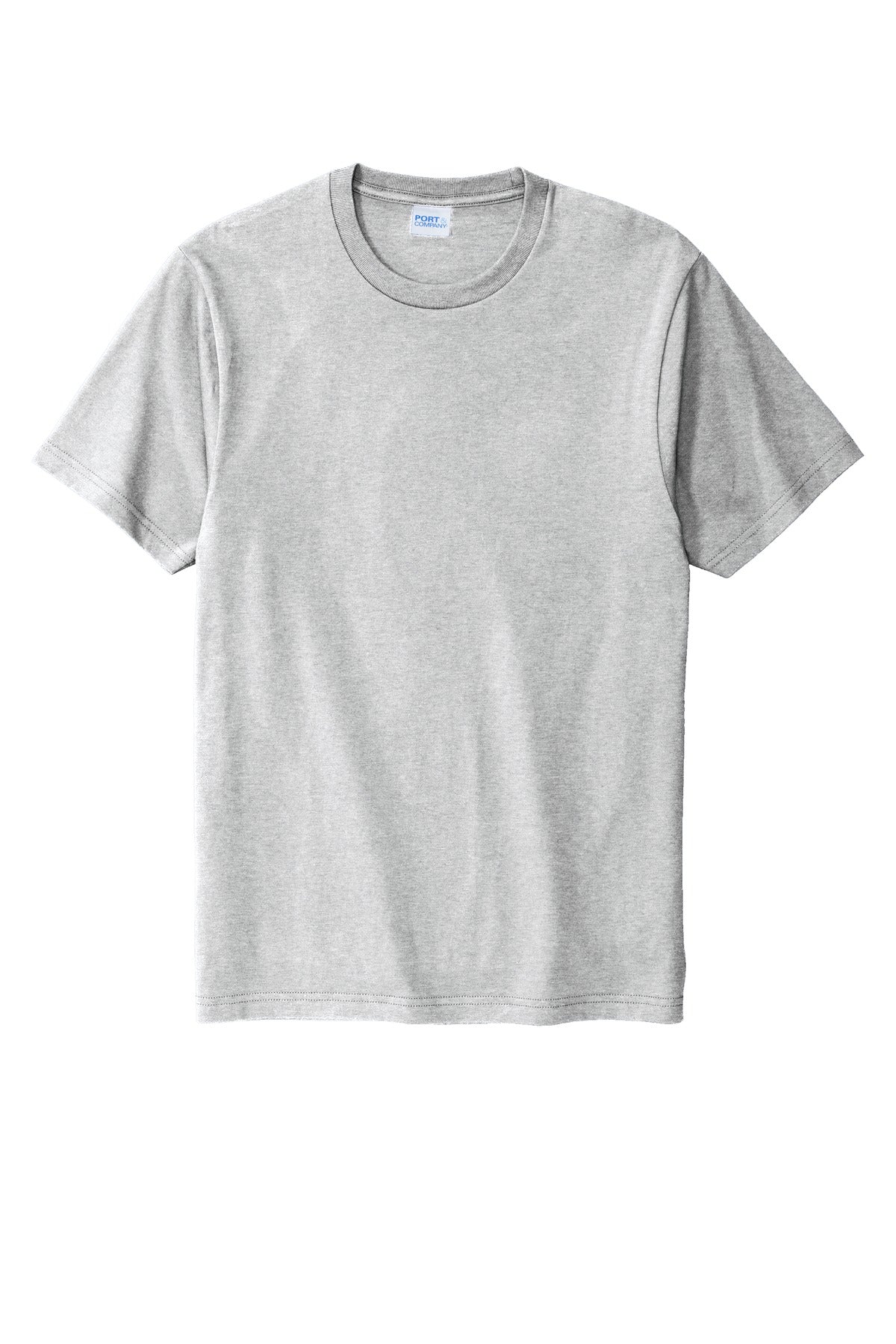 Custom Embroidered Port & Co T-Shirts  in Ash