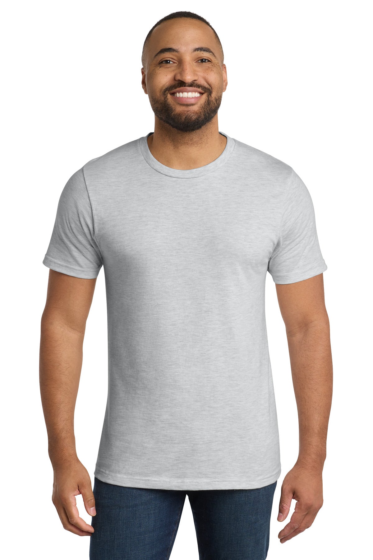 Custom Embroidered Port & Co T-Shirts  in Ash
