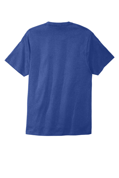 Custom Embroidered Port & Co T-Shirts  in Blue Iris