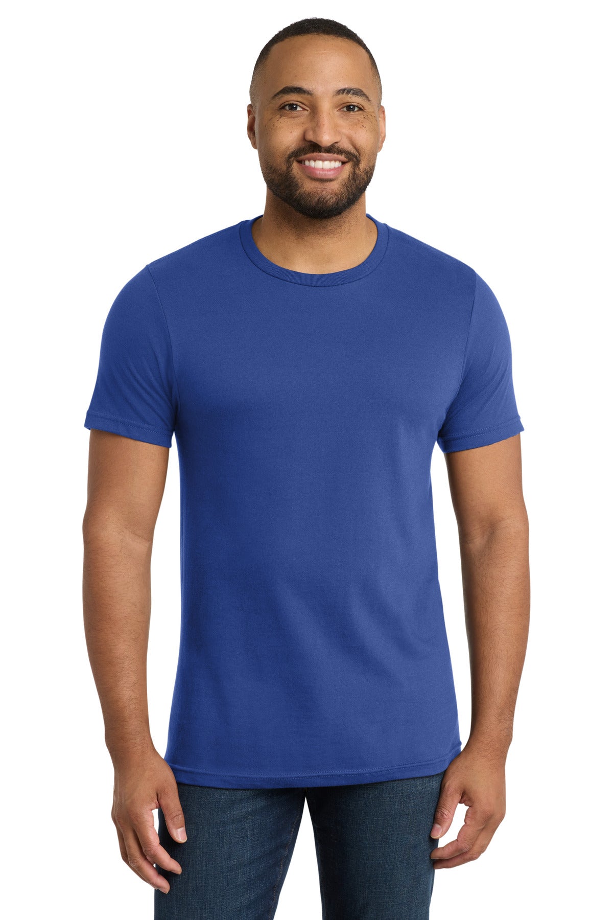 Custom Embroidered Port & Co T-Shirts  in Blue Iris