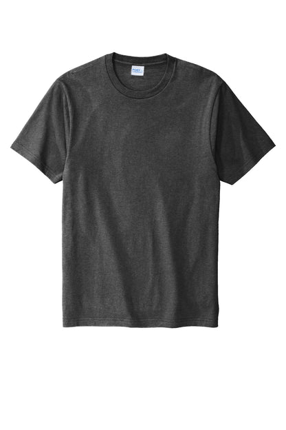 Custom Embroidered Port & Co T-Shirts  in Dark Heather Grey
