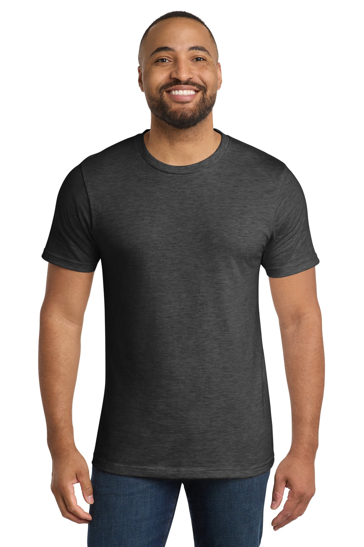 Custom Embroidered Port & Co T-Shirts  in Dark Heather Grey