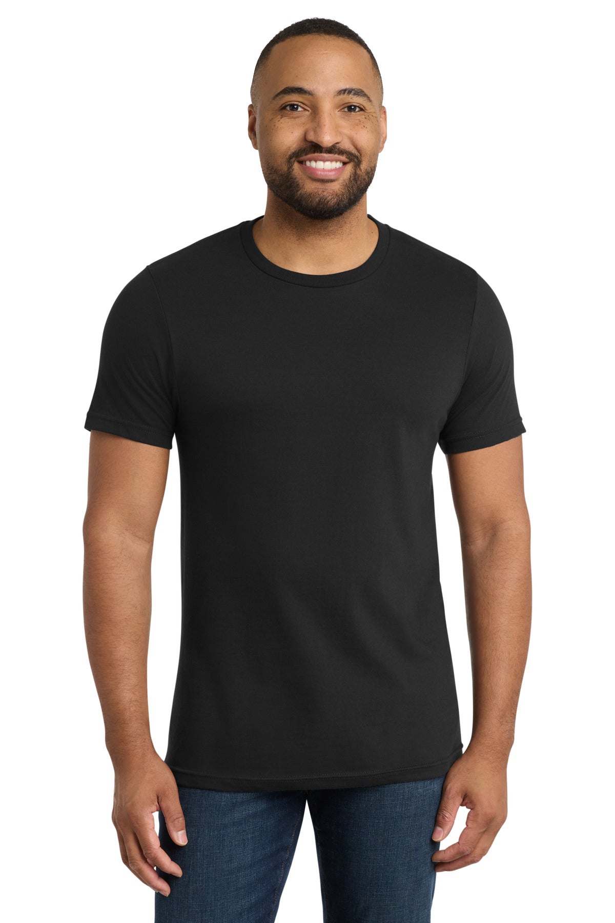 Custom Embroidered Port & Co T-Shirts  in Deep Black