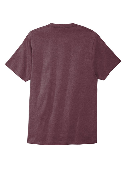 Custom Embroidered Port & Co T-Shirts  in Heather Athletic Maroon