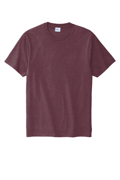 Custom Embroidered Port & Co T-Shirts  in Heather Athletic Maroon
