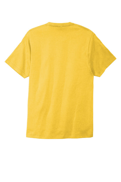 Custom Embroidered Port & Co T-Shirts  in Lemon Yellow