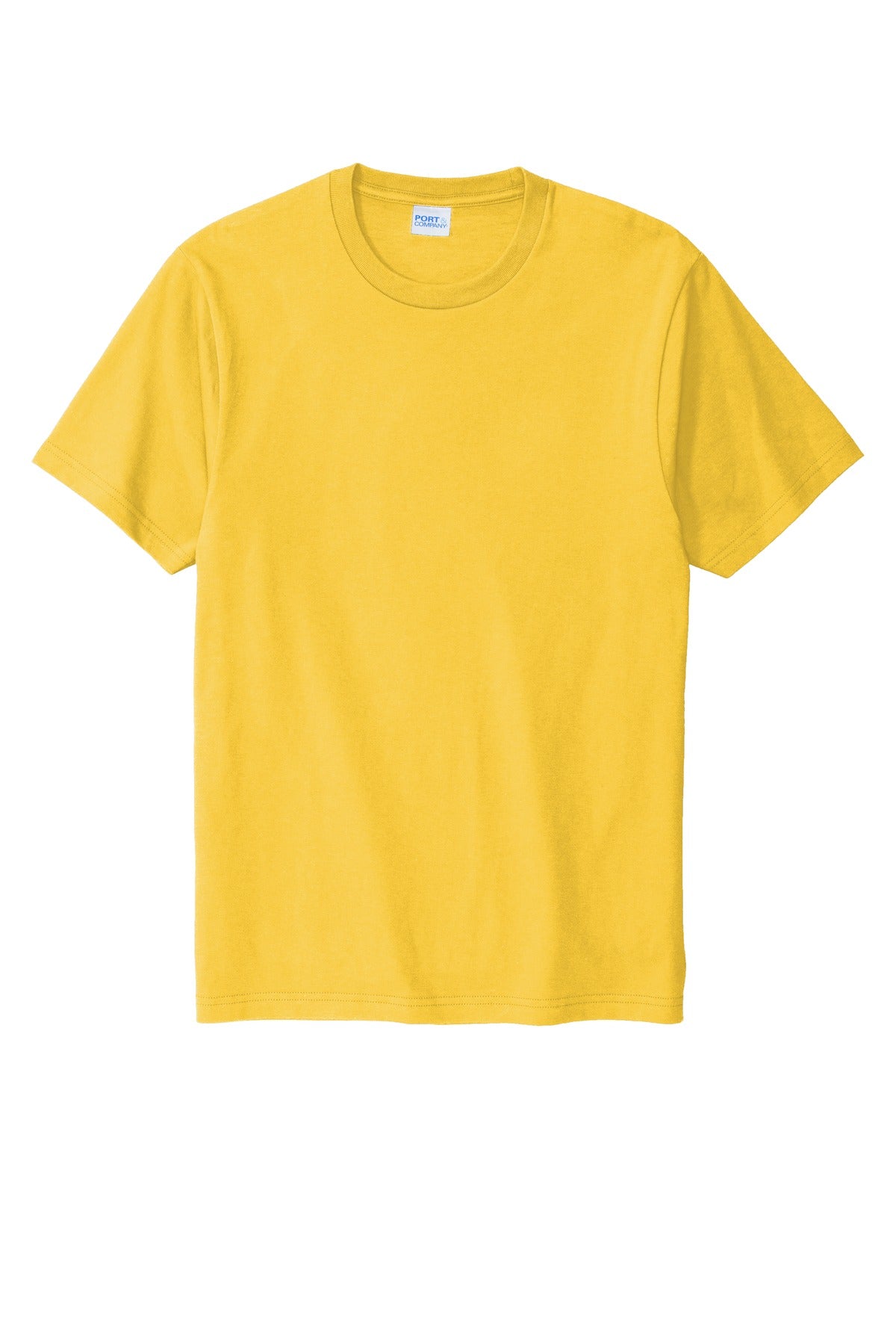 Custom Embroidered Port & Co T-Shirts  in Lemon Yellow