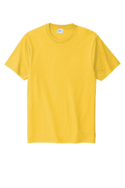Custom Embroidered Port & Co T-Shirts  in Lemon Yellow