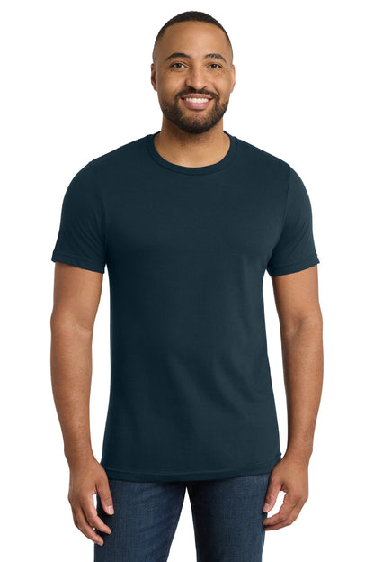 Custom Embroidered Port & Co T-Shirts  in Navy Blue