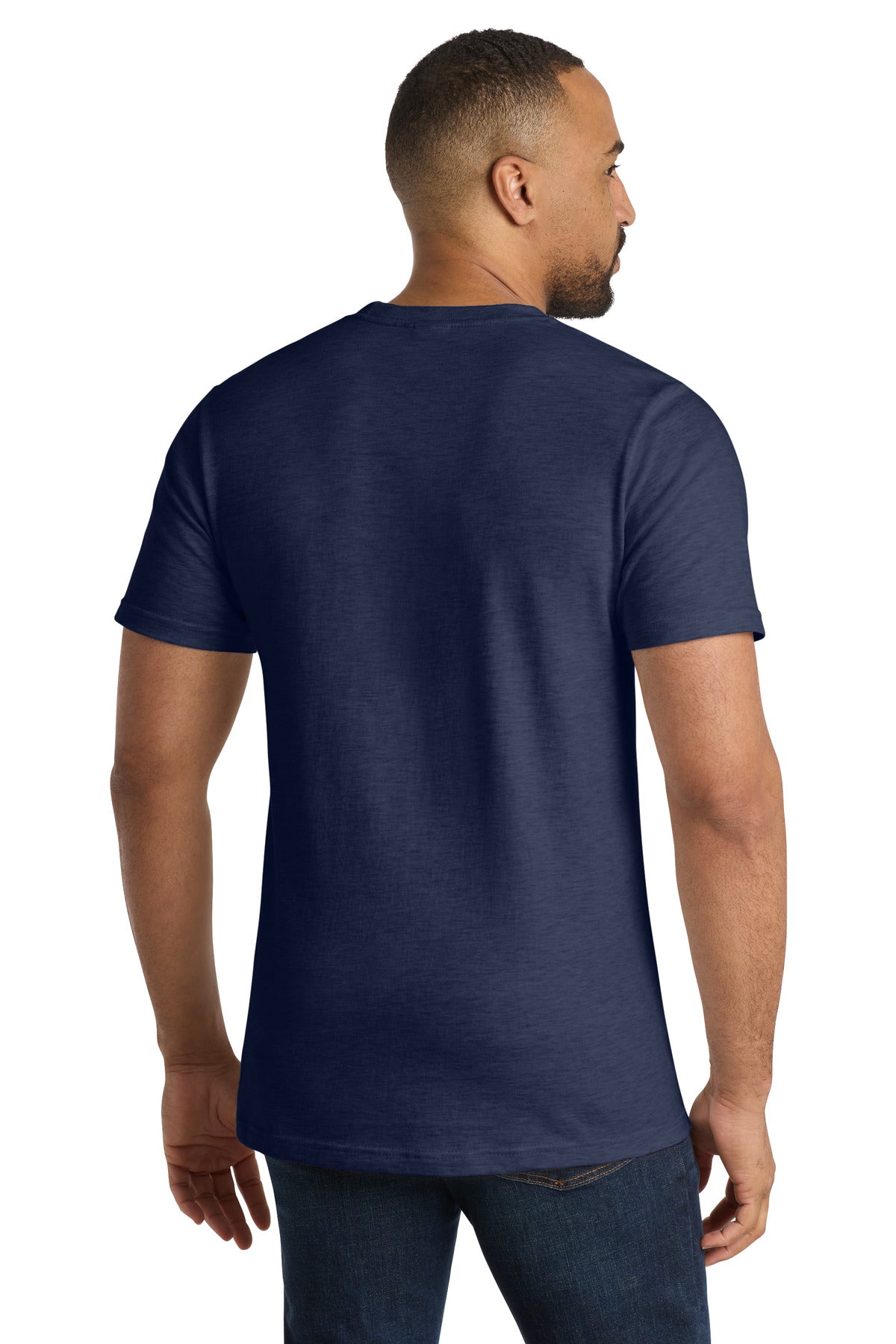 Custom Embroidered Port & Co T-Shirts  in Team Navy Heather