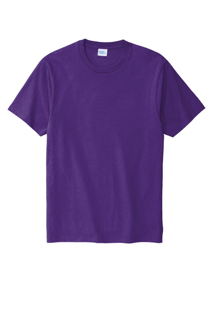 Custom Embroidered Port & Co T-Shirts  in Team Purple