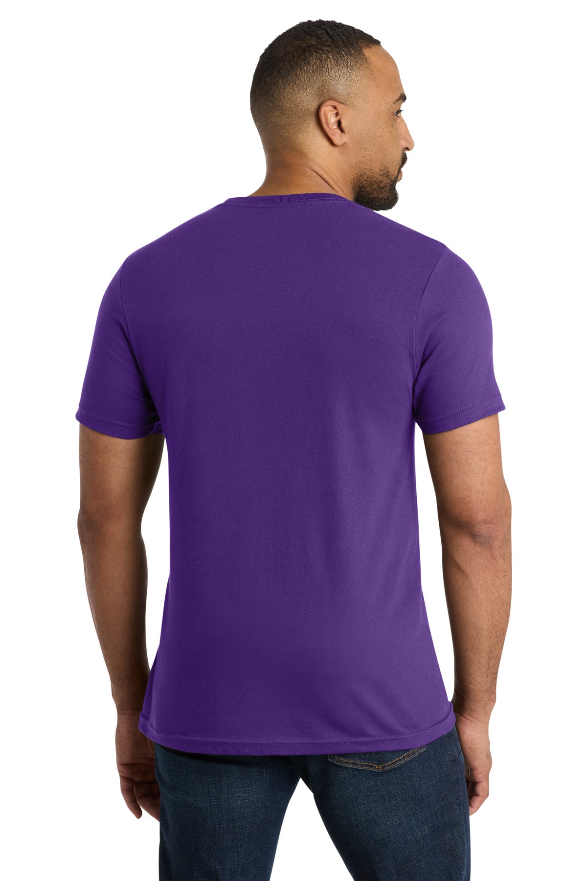 Custom Embroidered Port & Co T-Shirts  in Team Purple
