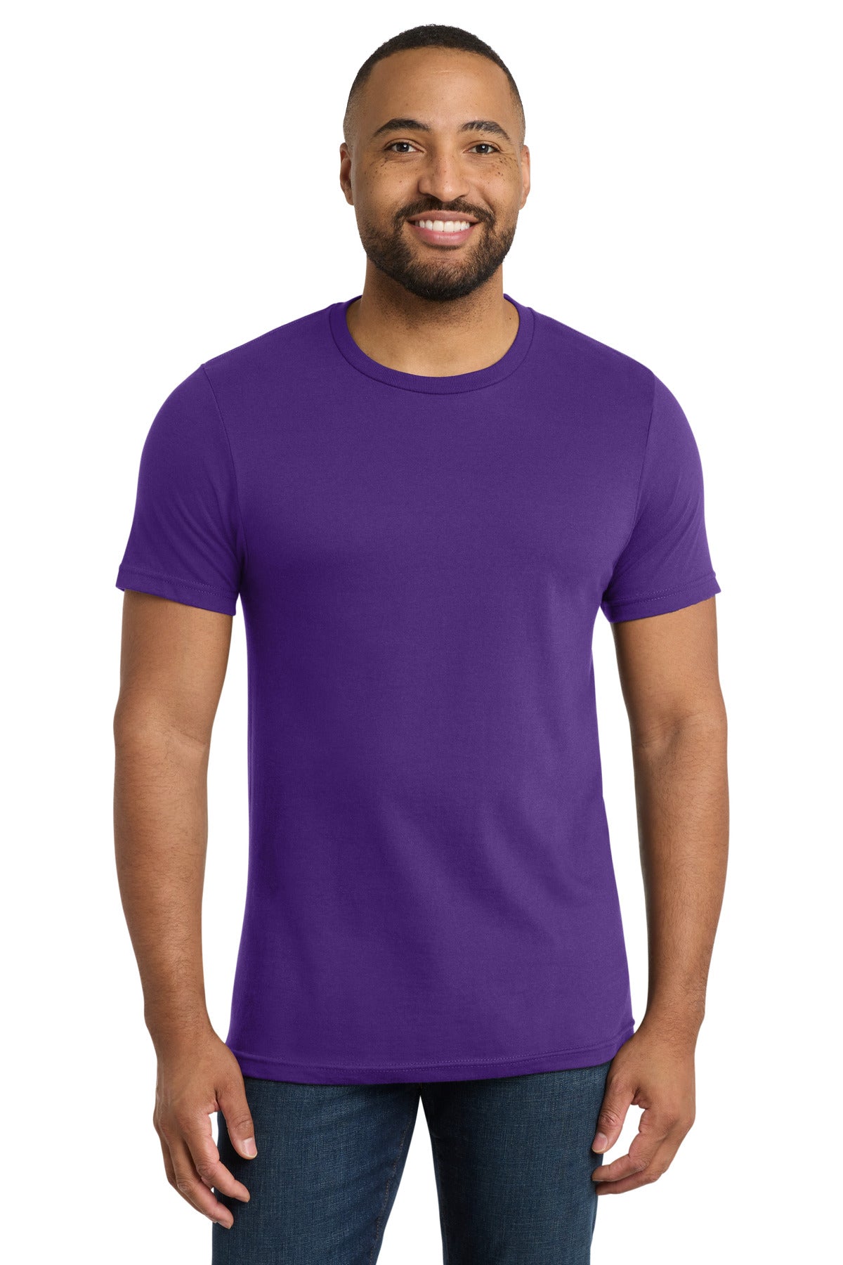 Custom Embroidered Port & Co T-Shirts  in Team Purple