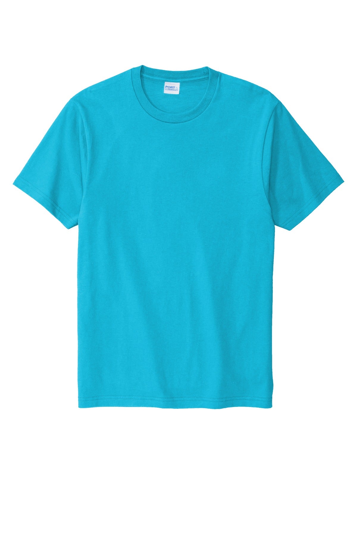 Custom Embroidered Port & Co T-Shirts  in Tidal Wave