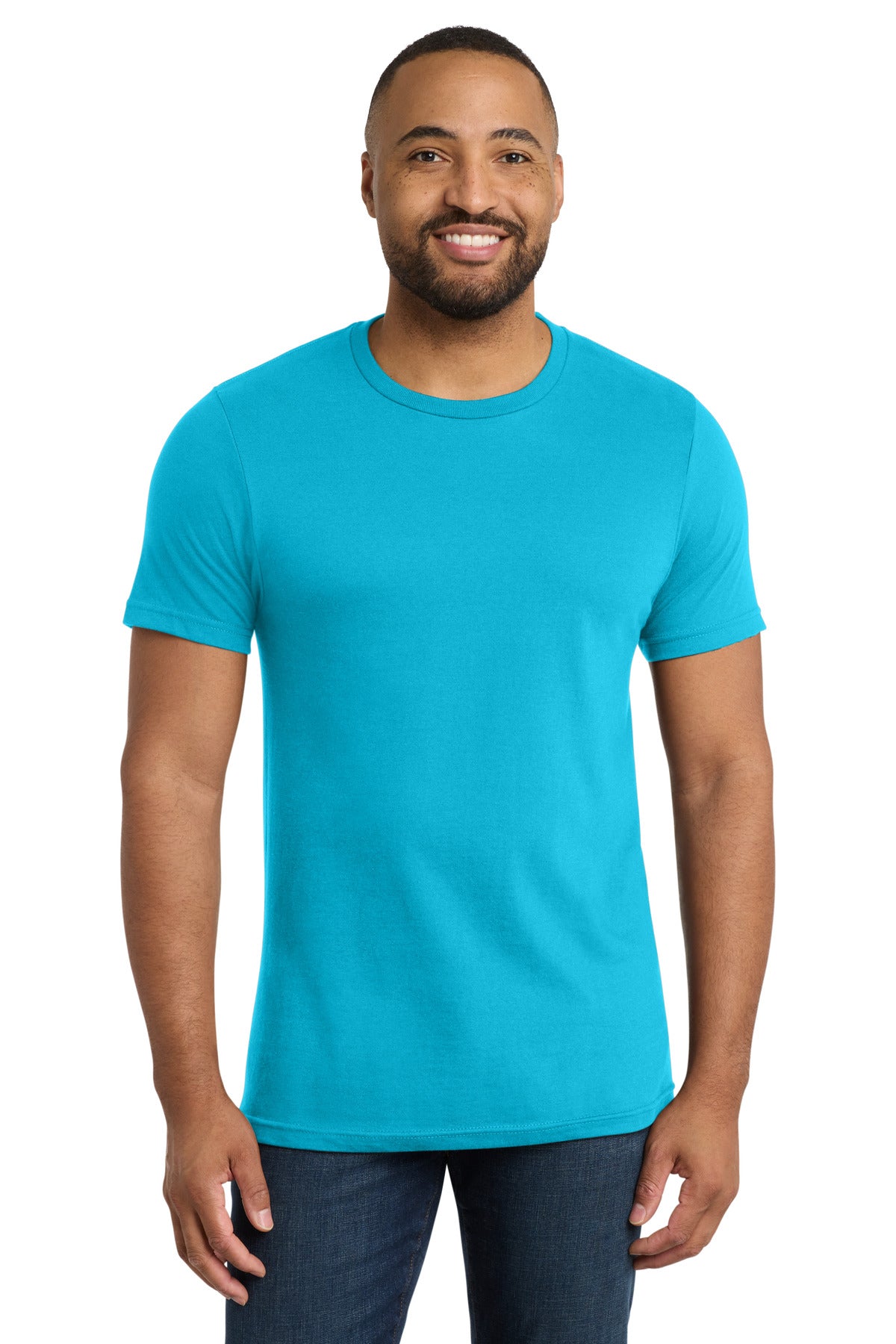Custom Embroidered Port & Co T-Shirts  in Tidal Wave