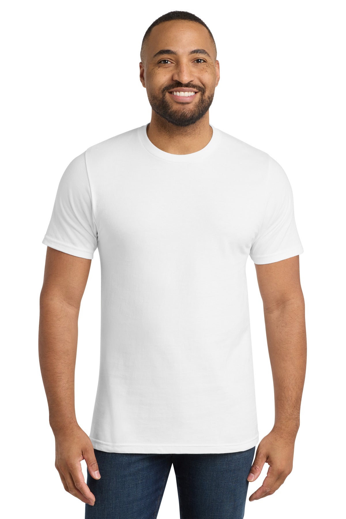 Custom Embroidered Port & Co T-Shirts  in White
