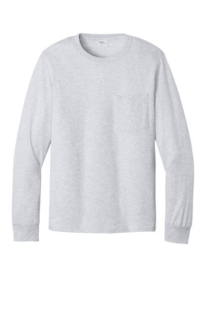 Custom Embroidered Port & Co T-Shirts  in Ash