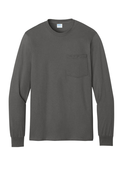 Custom Embroidered Port & Co T-Shirts  in Charcoal